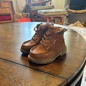 TODDLER Levi Strauss lace up leather boots